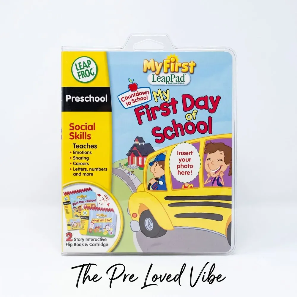 LeapFrog LeapPad Preschool My First Day of School Interactive Book and Cartridge